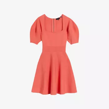 Платье мини эластичной вязки Hayliy с квадратным вырезом Ted Baker, цвет coral