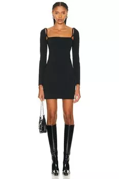 Платье мини Alexander Wang Long Sleeve, черный