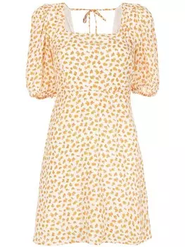 Платье мини Allegra с цветочным принтом Faithfull the Brand, оранжевый