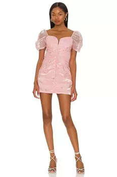 Платье мини Amanda Uprichard x REVOLVE Skylark, цвет Pink Embroidery