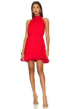 Платье мини AMUR Amiri Halter, цвет Red Pepper