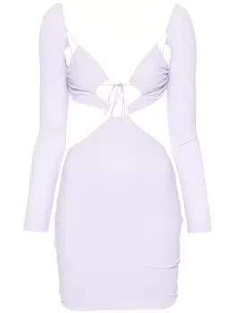 Платье мини Azhar с вырезом Amazun, фиолетовый