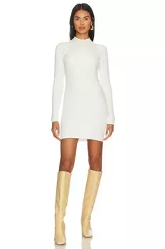 Платье мини Bardot Rib Knit, цвет Orchid White