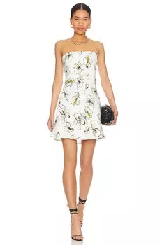 Платье мини Bec + Bridge Giselle Strapless, цвет Ivory Print