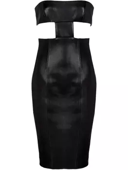 Платье мини без бретелей Balmain, черный