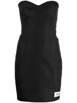 Платье мини без бретелей DOLCE & GABBANA, черный