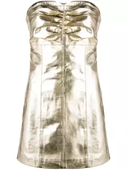 Платье мини без бретелей Mainless, золотой