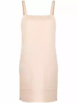 Платье мини без рукавов с квадратным вырезом MAX MARA, нейтральный