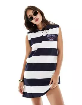 Платье мини без рукавов с планкой на подплечниках ASOS DESIGN