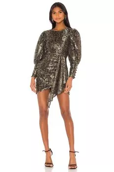 Платье мини Camila Coelho Juliette, цвет Gold and Black