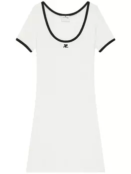 Платье мини Courrges Holistic, белый