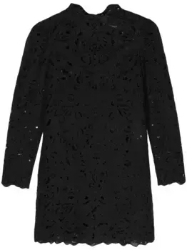 Платье мини Daphne с английской вышивкой ISABEL MARANT, черный