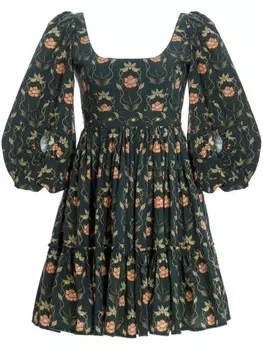 Платье мини Delirio Esotrico Agua By Agua Bendita, зеленый