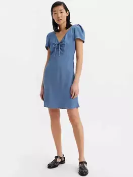 Платье мини Delray с короткими рукавами Levi's, цвет New News - Medium Wash
