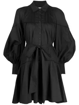 Платье мини Disa с поясом Marchesa Rosa, черный