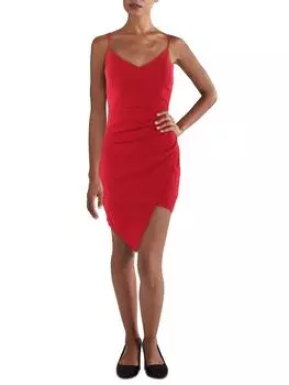 Платье мини для женщин Juniors асимметричное выше колена Emerald Sundae, красный