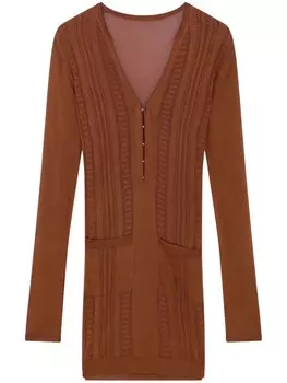 Платье мини Donde Esteban Guayabera, коричневый