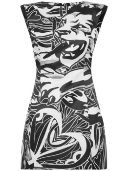 Платье мини Duchesse с рукавами кап Philipp Plein, черный