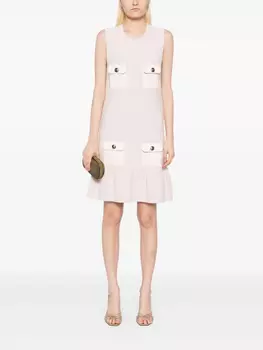 Платье мини Elisabetta Franchi из букле из вуали, розовый