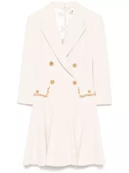 Платье мини Elisabetta Franchi с цепочкой, серый