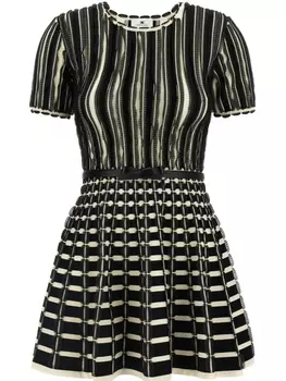 Платье мини Elisabetta Franchi с оборками, белый