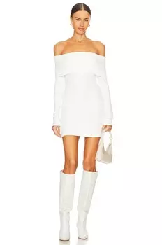 Платье мини Enza Costa x REVOLVE Off-shoulder Sweater, цвет Winter White