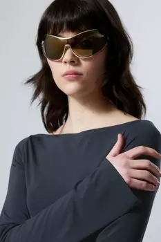 Платье мини era с вырезом лодочкой H&M, синий