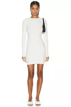 Платье мини Eterne Long Sleeve Crewneck, кремовый