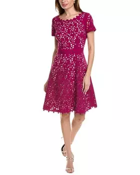 Платье-мини FOCUS by Shani с лазерной резкой, красный