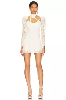 Платье мини For Love & Lemons Belladonna, белый