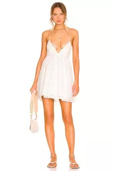 Платье мини For Love & Lemons Jodi, белый