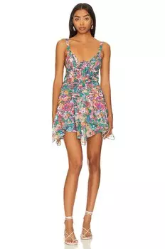 Платье мини For Love & Lemons Kari, цвет Multi