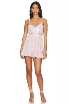 Платье мини For Love & Lemons Lorraine, розовый