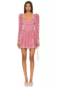 Платье мини For Love & Lemons Theresa, розовый