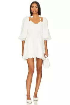 Платье мини For Love & Lemons Tiana, белый