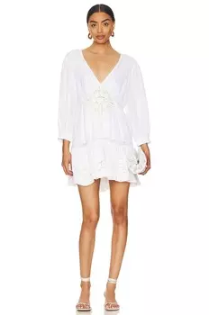 Платье мини Free People Hudson, слоновая кость