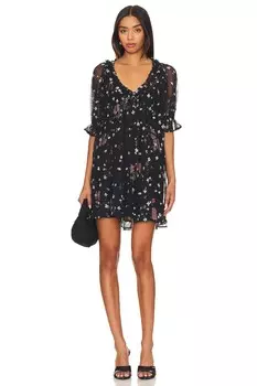 Платье мини Free People With Love Mesh, черный