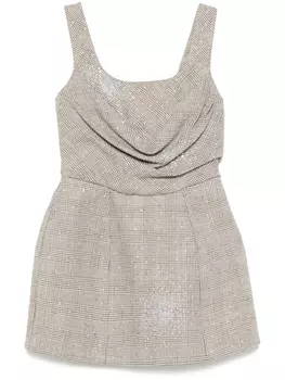 Платье мини Giuseppe Di Morabito, украшенное стразами, нейтральный