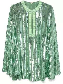 Платье мини Glassy Plains Johanna Ortiz, зеленый