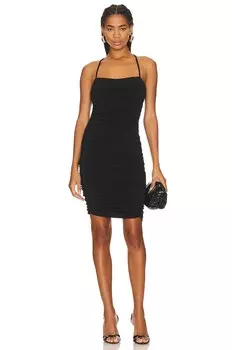 Платье мини Herve Leger Ruched Jersey, черный