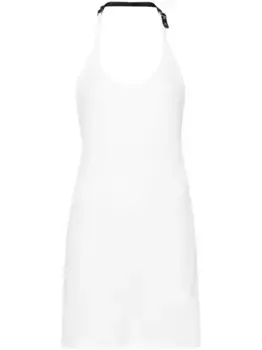 Платье мини Holistic Buckle 90's с нашивкой-логотипом Courrges, белый