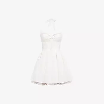 Платье мини House Of Cb Harriet на бретелях из хлопковой ткани, белый