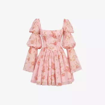 Платье мини House Of Cb Sancia из шифона с цветочным принтом, розовый