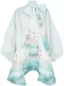 Платье мини Illuminate ZIMMERMANN, синий