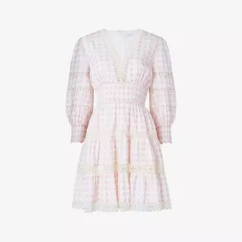 Платье мини Inez с кружевной отделкой By Malina, розовый