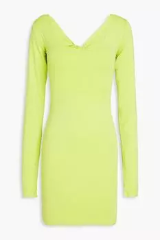 Платье мини из джерси с вырезами ROTATE BIRGER CHRISTENSEN, зеленый