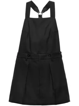 Платье мини из габардина Prada, черный