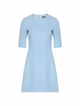 Платье мини из крепа Dolce&Gabbana, синий