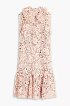 Платье мини из кружева со шнуровкой REDVALENTINO, румян