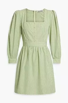 Платье мини из поплина в полоску Sadia со сборками WALTER BAKER, желтый